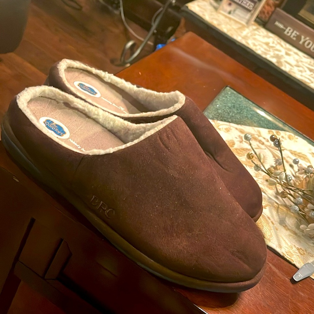 Dr. Comfort Brown Slip On Lounge Shoes Mens Size 12 - Picture 6 of 11